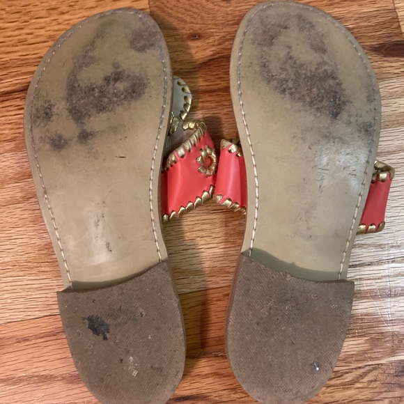 Coral and gold Jack Rogers Sandals Size 7 - Picture 2 of 3